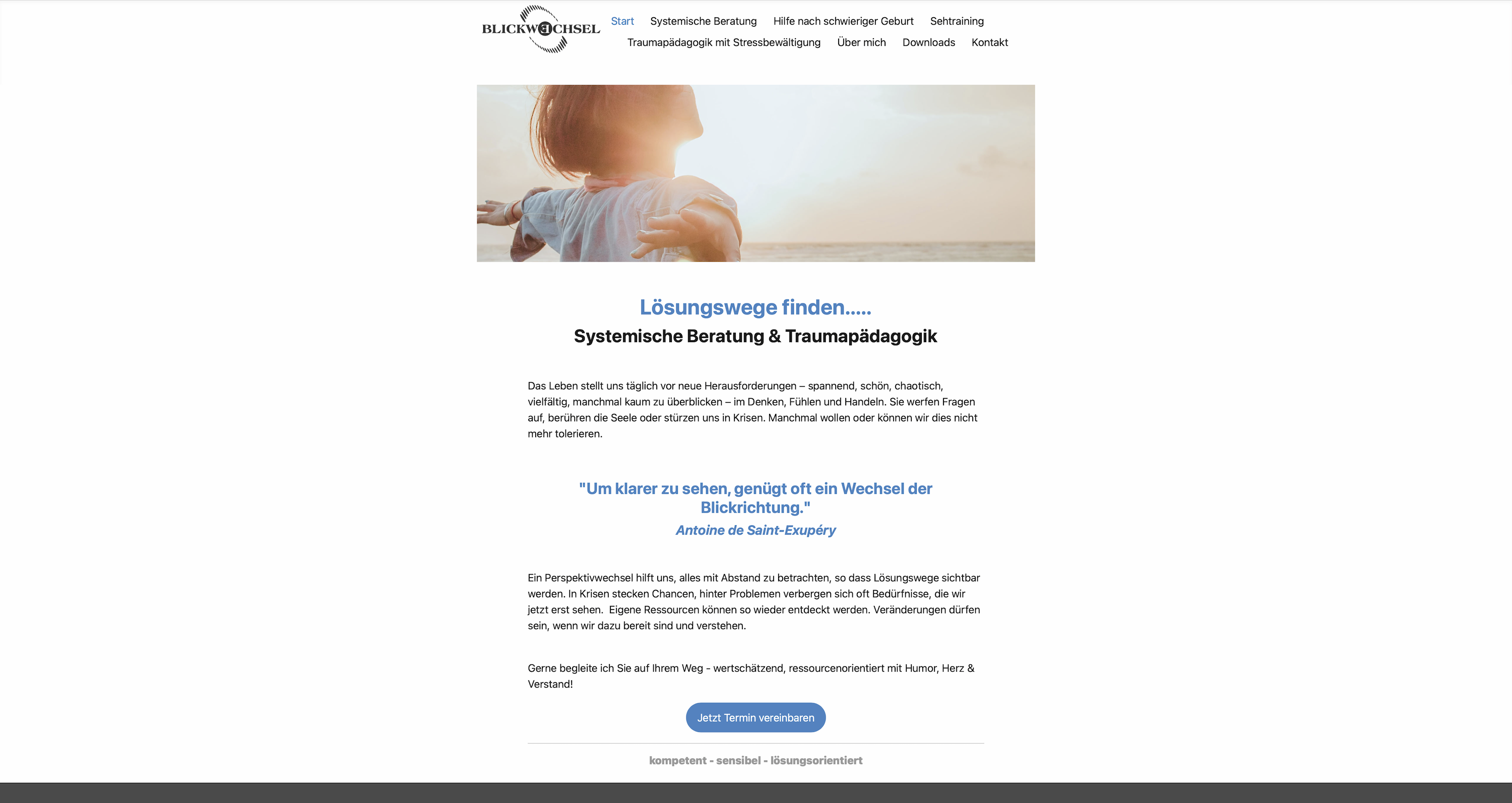 Screenshot Homepage Blickwechsel Otter